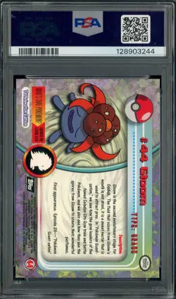 1999 Topps Pokemon TV #44 Gloom PSA 10 GEM MINT - Image 2