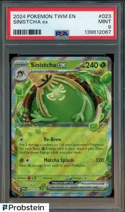 2024 Pokemon TWM EN #023 Sinitcha Ex PSA 9 MINT - Image 1