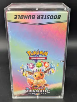 Pokemon TCG S&V Prismatic Evolutions Booster Bundle Display Case w/Acrylic Case - Image 1