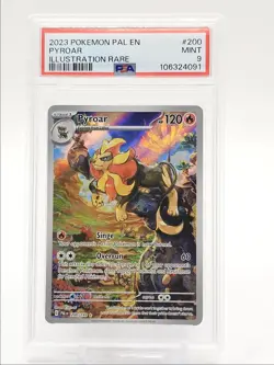 PYROAR 2023 POKEMON PALDEA EVOLVED ILLUSTRATION RARE 200/193 PSA 9 Q0004 - Image 1