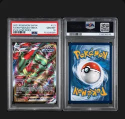 2021 POKEMON SWSH EVOLVING SKIES RAYQUAZA VMAX 111/203 ULTRA RARE PSA 10 - Image 2