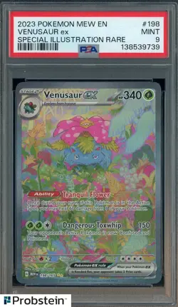 2023 Pokemon Mew EN Special Illustration Rare #198 Venusaur Ex PSA 9 MINT - Image 1