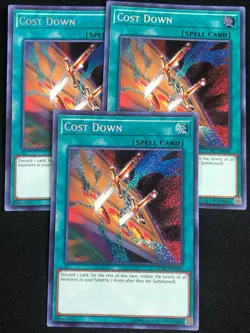 YUGIOH COST DOWN LCKC-EN040 SECRET X3 NM - Image 1