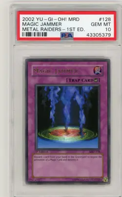 2022 Yu-Gi-Oh! Magic Jammer Metal Raiders 1st Edition MRD-128 PSA 10 Gem Mint - Image 1