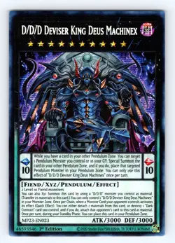 Yugioh D/D/D Deviser King Deus Machinex MP23-EN023 1st Secret Rare - NM 💎 - Image 1