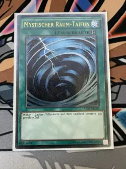 Yu-Gi-Oh! Mystical Space Typhoon Ultimate Rare AP08-DE002 German NM - Image 1