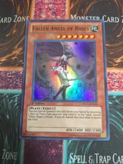 Yu-Gi-Oh! Fallen Angel of Roses PRC1-EN010 Super Rare 1st Edition Near Mint b2/ - Image 1
