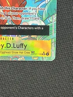 One Piece Monkey D Luffy OP07-109 Treasure Rare Two Legends - Image 4