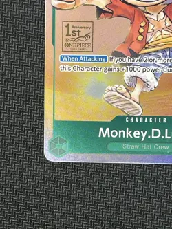 2023 ONE PIECE PROMOS #037 MONKEY D. LUFFY 1ST ANNIVERSARY TOURNAMENT-PTCP - Image 5