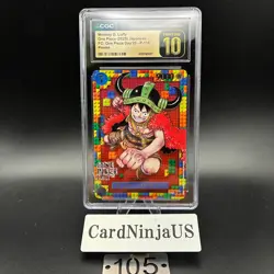 CGC PRISTINE 10 Luffy P-110 ONE PIECE Premium Card Collection ONE PIECE DAY 25 - Image 1