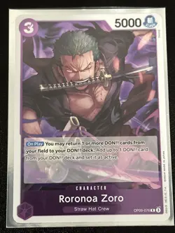Roronoa Zoro OP09-076 English Rare Emperors In New World One Piece Card Game - Image 1