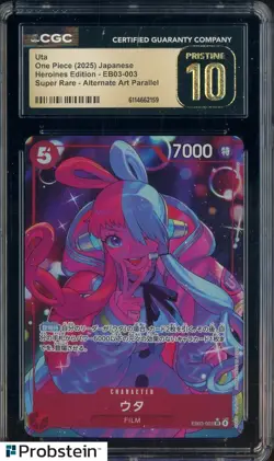 2025 One Piece Japanese EB03 Alternate Art #003 Uta CGC 10 PRISTINE - Image 1