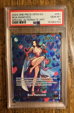 Boa Hancock OP07-051 Emperors in the New World Foil Super Rare Alt Art PSA 10 - Image 1
