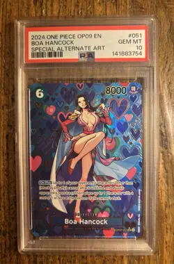 Boa Hancock OP07-051 Emperors in the New World Foil Super Rare Alt Art PSA 10 - Image 3