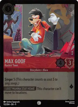 Max Goof Rockin' Teen Foil 112/204 Fabled Disney Lorcana - Image 1