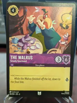 Disney Lorcana Azurite Sea The Walrus Greedy Gourmand Non Foil 46/204 Uncommon - Image 1