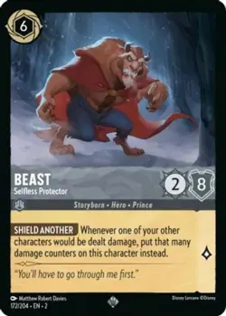 4x Beast - Selfless Protector - 172/204 - Super Rare NM-Mint Disney Lorcana: Ris - Image 1