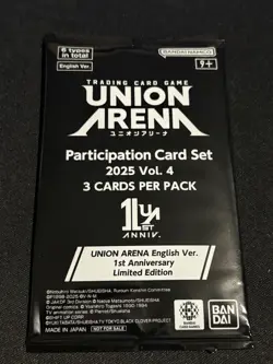 Union Arena Participation Card Set 2025 Vol 4 Sealed Pack 3 Cards English - Image 1