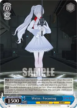 Weiss: Focusing - RWBY/WX03-085 - U Near Mint Weiss Schwarz RWBY - Image 1