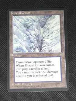 Magic The Gathering Glacial Chasm Ice Age Uncommon Card NM MTG - Image 1