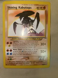 Pokemon TCG Shining Kabutops Neo Destiny Holo Card #108/105 2000 HP-MP 🔥✨ - Image 2