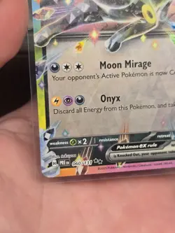 Pokemon Umbreon EX TCG Prismatic Evolutions Double Rare Holo Card 060/131 - Image 4