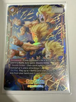 Son Goten Dragon Ball Super Battle Card FB08-121 SCR Foil God Rare - Image 1