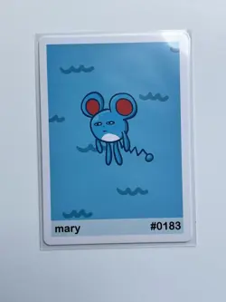 Pookiemoot Gen 2 - mary (Marill) - Pokemon Parody/Derpy card - Image 1