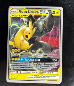 Pokemon Pikachu Zekrom GX Team Up TCG Card 33/181 2019 World Championships READ - Image 1