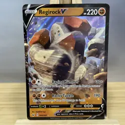Regirock V 104/202 Sword & Shield Ultra Rare Holo Pokemon Card - Image 1