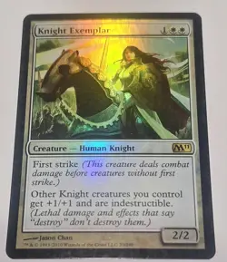 Knight Exemplar FOIL Magic 2011 / M11 Rare MAGIC MTG CARD English - Image 2