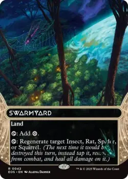 Swarmyard (0042) (Borderless) -Foil Near Mint MTG Stellar Sights - Image 1