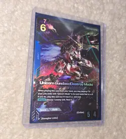 Unicorn Gundam (Destroy Mode) LR+ ALT ART FOIL Gundam CARD Game NEWTYPE RISING - Image 1
