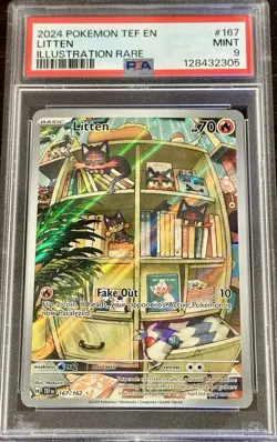 Litten Illustration SV05: Temporal Forces 167/162 Holo Card Near Mint Condition - Image 1