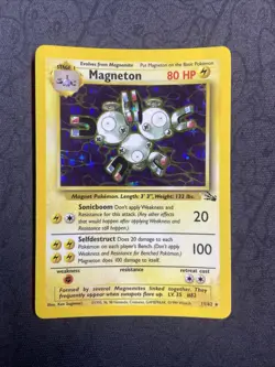 Magneton Holo Rare Pokemon Card FOSSIL SET 11/62 WOTC NEAR MINT - Image 1