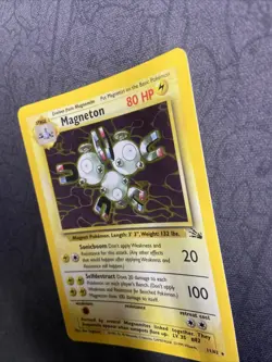 Magneton Holo Rare Pokemon Card FOSSIL SET 11/62 WOTC NEAR MINT - Image 5