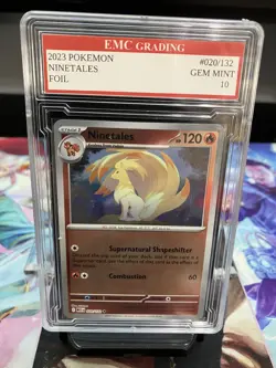 NINETALES #020/132 FOIL Pokemon 2023 Card GRADED 10 MINT TCG CCG - Image 1