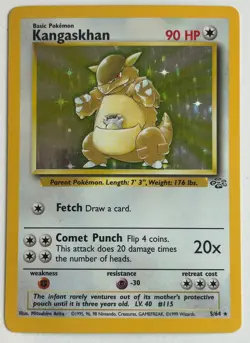 Kangaskhan Holo Rare 5/64 Jungle Set Pokemon Card (1999) LP - Image 1