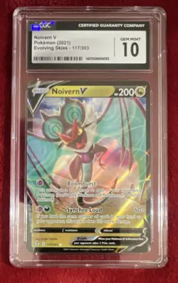 Pokemon Noivern V Evolving Skies 2021 Card 117/203 CGC 10 Dragon Holo TCG - Image 1