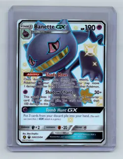 Pokemon Card Shiny Banette GX SV61/SV94 Hidden Fates Holo Full Art Ultra Rare NM - Image 1