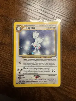 Pokemon TCG Togetic Neo Genesis Holo Card 16/111 Unlimited Rare - Image 1
