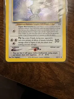 Pokemon TCG Togetic Neo Genesis Holo Card 16/111 Unlimited Rare - Image 3