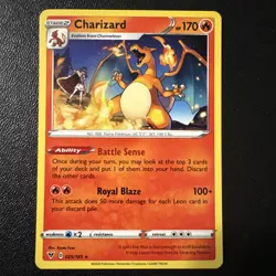 Pokemon TCG Charizard Rare Non Holo Card 025/185 Vivid Voltage - Image 1