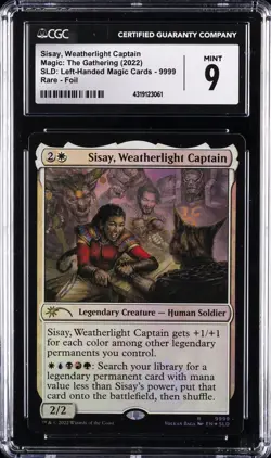 2022 MTG: SLD: LEFT-HANDED MAGIC CARDS SISAY, WEATHERLIGHT CAPTAIN CGC 9 - Image 1