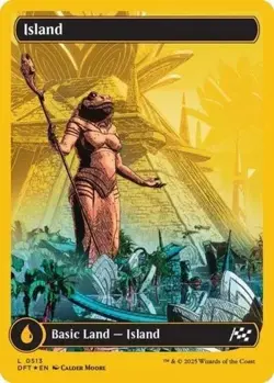 MTG English Island (0513) (First-Place Foil) NM Foil Aetherdrift - Image 1