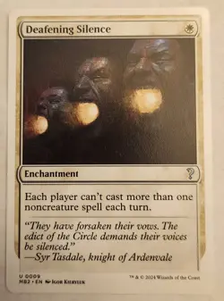 Deafening Silence (White Border) Mystery Booster 2 Regular NM+ - Image 1