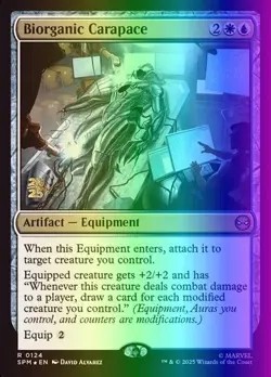 MTG: Biorganic Carapace #124 R Foil NM Marvel's Spider-Man - Image 1