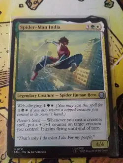 Spider-man India Green white Budget commander Deck - Image 1