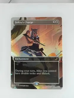 MTG Avatar Eternal-Legal Sokka's Charge (Borderless Foil) 66 NM - Image 1
