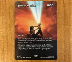 Force of Negation M 0013, NM Borderless, MTG Avatar TLE Eternal-Legal, Aang Ozai - Image 1